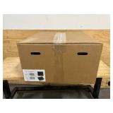 GLACIER BAY Stonehaven 25 in. Drop-In Single Bowl Black Onyx Granite Composite Kitchen Sink with Black Strainer