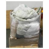 Pallet of pillows and blankets