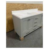 LONDON 60" Double Sink Bathroom Vanity with Top- Gray