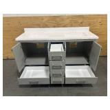 LONDON 60" Double Sink Bathroom Vanity with Top- Gray