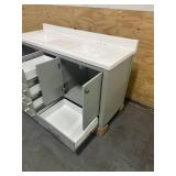 LONDON 60" Double Sink Bathroom Vanity with Top- Gray
