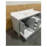LONDON 60" Double Sink Bathroom Vanity with Top- Gray
