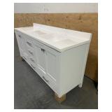 LONDON 72" Double Sink Bathroom Vanity with Top- White