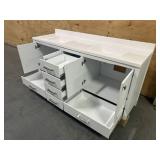 LONDON 72" Double Sink Bathroom Vanity with Top- White
