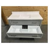SORRENTO 48" Single Sink Bathroom Vanity with Top- Gray