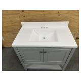 TRENTO 36" Single Sink Bathroom Vanity - Gray