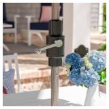 ALLEN + ROTH 10-ft Commercial Navy Auto-tilt Market Patio Umbrella