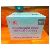 TAC Case of- Powder Free Blue Nitrile Gloves Size XL (1000 gloves)