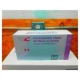 TAC- Case of Powdered Free Nitrile Gloves Size Large (1000 gloves)
