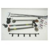 Cast iron decor, holders (20") and a plastic holder (30")