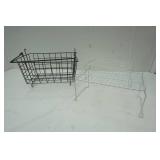 Metal basket and shelving