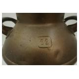 Metal milk can, 21" tall