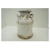 Metal milk can, 21" tall