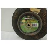 Hand truck wheel, sprinkler and level