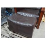 leather and wood arm chair