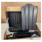 KINGYES Folding Adirondack Chair, HDPE All-Weather Folding Adirondack Chairs