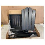 KINGYES Folding Adirondack Chair, HDPE All-Weather Folding Adirondack Chairs