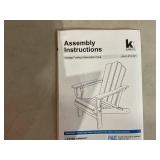 KINGYES Folding Adirondack Chair, HDPE All-Weather Folding Adirondack Chairs