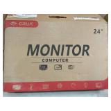 CRUA 24" Curved Monitor, White