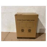 2PCS PARTPHONER Table Lamps Set, Bedside Touch Lamp with USB