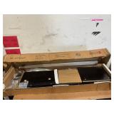 Modern LED TV Stand with Remote Control and 2 Storage Drawers