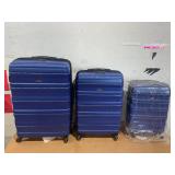 3PCS Tricomp  Luggage Sets, PC Lightweight Expandable Suitcase with Two Hooks, Spinner Wheels, TSA Lock