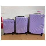 3PCS Tricomp Luggage Set, Hardside PC ABS Suitcase Set with Spinner Wheels