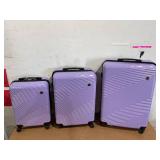 3PCS Tricomp Luggage Set, Hardside PC ABS Suitcase Set with Spinner Wheels