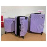 3PCS Tricomp Luggage Set, Hardside PC ABS Suitcase Set with Spinner Wheels