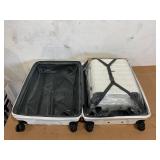 2PCS Ginza Travel Anti-scratch PP Material Hardside Spinner double seal luggage