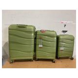 3PCS Melalenia Luggage Sets Expandable Suitcase Set