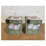 LOT OF 2 16PCS Members Mark Porcelain Dinnerware Set