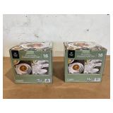 LOT OF 2 16PCS Members Mark Porcelain Dinnerware Set