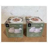 LOT OF 2 16PCS Members Mark Porcelain Dinnerware Set