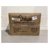 LOT OF 2 Furologee Nightstands Set, Bedside Table with 2 Fabric Drawers