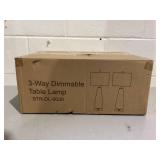 LOT OF 2. 3 Way Dimmable Table Lamp With USB BLUE