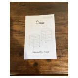 LOT OF 2 Furologee Set Nightstand, End Table with 2 Fabric Drawers and Shelf