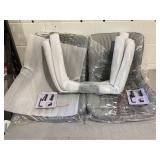 LOT OF 2 Kidol & Shellder Dining Chairs Set Soft Leather Dining Room Chairs with Sleek Metal Legs