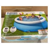 Bluescape Fast Set 10 x 30 Round Inflatable Soft Sided Above Ground Pool Set