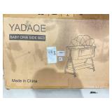 Yadaqe Baby Baby Bassinet,3 in 1 Bassinet,Adjustable Height Bassinet Bedside Sleeper Bedside Sleeper with Storage Basket and Wheels
