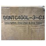 2PCS OVIOS Swivel Rocking Wicker Chair Side Table Set