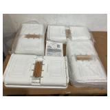 LOT OF 4 Storage Cabinet Countertop, Stackable Plastic Storage Organizer