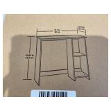 Mainstays Small Space Writing Desk with 2 Shelves