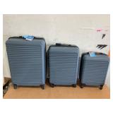 3PCS KIVDIT Luggage Sets Hardshell Suitcase with TSA Lock Spinner Wheels