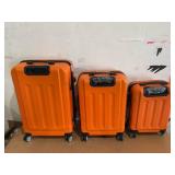 3PCS Zimtown Hardside Lightweight Spinner Orange Luggage Set with TSA Lock