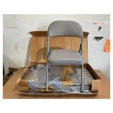 4PCS Dolly Vinyl Padded Stackable Folding Chair Set