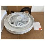 BLITZWILL 20" Round Ceiling Fans with Lights, Dimmable Color Temperature and 6 Speeds, Remote & APP Control