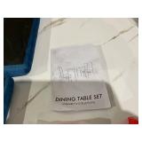 5PCS Dining Table & Chair Set with 4 Velvet Upholstered and Density Sponge Padded Dining