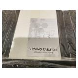 5PCS AWQM Dining Table Set for 4,Faux Marble Kitchen Table and Chairs for 4