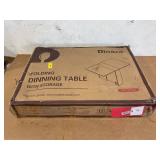 Folding Dining Table Drop Leaf Table for Small Spaces with 2 Tier Storage Racks